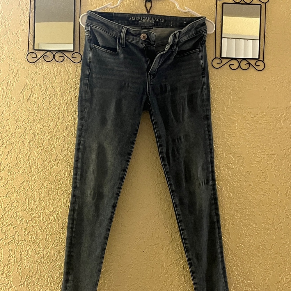 American Eagle Outfitters Women's Charcoal Skinny Jeans